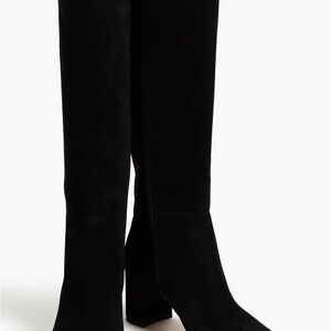 Stuart Weitzman Suede Black Knee High Boots